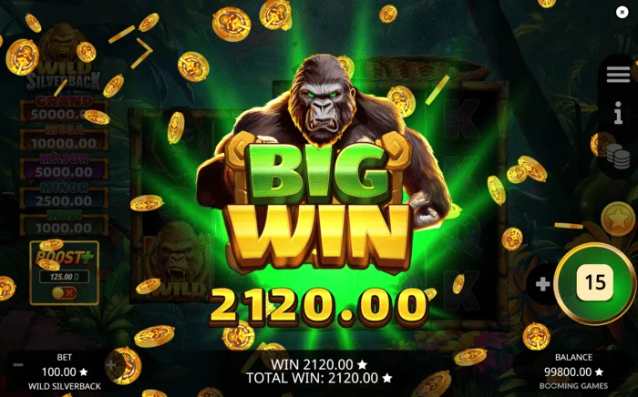 Wild Silverback – Großer Gewinn mit gesammelten Münzen